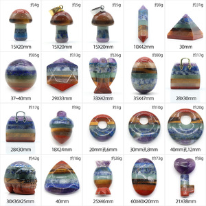 Naturel 7 Chakra Guérison Pierre Artisanat Sculpture Anges <span class=keywords><strong>Pyramides</strong></span> Étoiles Lune Diverses Formes Ornement pour La Décoration De La Maison Cadeau Donner - Product Image 5