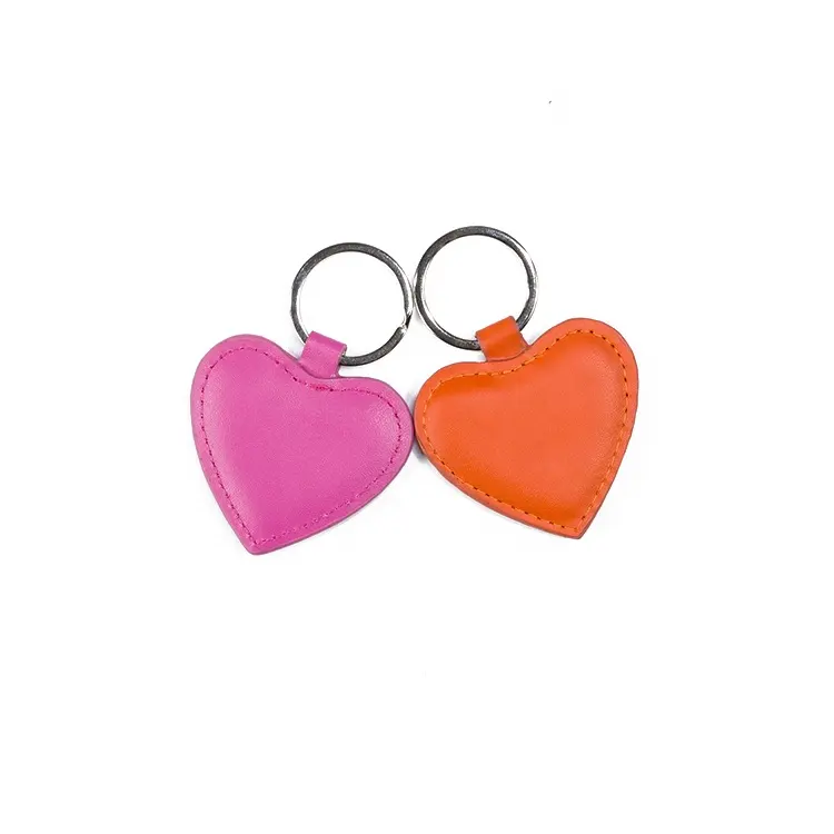 father day personalized premium promotional gifts heart shaped luxury genuine leather custom keychain manufacturer