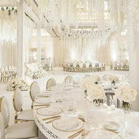 Chaise empilable blanche et or en cuir PU et velours, dossier rond, acier inoxydable, pour hôtel, banquet, événement, mariage - Vente chaude