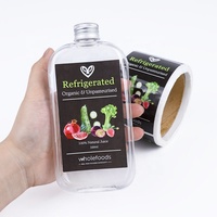 Etiquetas Resistentes al Agua de Vinilo/Plástico con Corte Personalizado, Características Holográficas Termosensibles para un Embalaje Único de Botellas de Bebidas