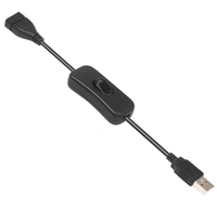 Cable de Carga Rápida USB 2.0 Macho a Hembra con Interruptor de Encendido/Apagado para Ventilador USB