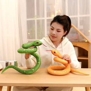 Nouveauté grande poupée serpent réaliste dessin animé drôle gros serpent en peluche animal jouets en peluche - Product Image 2