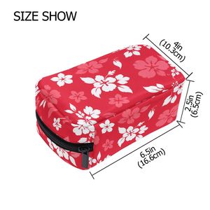 Nouveautés : Trousse de Maquillage Imprimée Hibiscus, Sac Cosmétique Personnalisé en Gros avec Fermeture Éclair, Trousse de Toilette Portable pour Femmes - Product Image 4