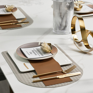 Ceramic Plate Gold Rim Dinner Plates Dish <strong>Dessert</strong> Salad Plate Dinnerware Set Transparent <strong>Square</strong> Crystal Mat <strong>Tray</strong> - Product Image 5