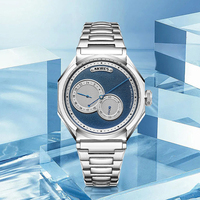 Montre à Mouvement Automatique MIYOTA 82S7, Glace Saphir Doublement Bombée, Fond Vissé avec Fond Squelette en Saphir, Diamètre 40mm