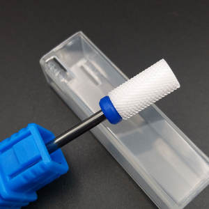 HYTOOS баррель набор керамических фрез для полировки ногтей биты 3/32 "Вращающийся керамический заусенцев фреза Фрезер для ногтей, аксессуары для ногтей Маникюр Педикюр Инструменты - Product Image 3