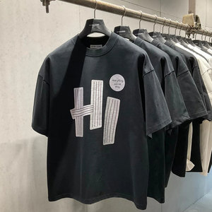 T-shirts en coton 100% de 240 g/m², couleur unie, basiques, pour hommes, OEM/ODM, logo personnalisé, coupe classique, vierges, imprimés DTG, style vintage - Product Image 4