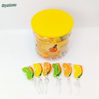 Sucettes multicolores en forme de cube, saveur orange et citron, emballage en boîte, emballage personnalisé, vente en gros