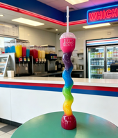Gobelet à slush ondulé en spirale, réutilisable, en plastique, grande taille, pour la plage, les pique-niques, les fêtes au bord de la piscine et les smoothies – Offre estivale !