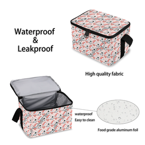 Hawaiian Collection Custom Stylish Durable <strong>Thermal</strong> <strong>Insulated</strong> Salmon Pink Sushi Portable Cooler Aloha Lunch <strong>Bag</strong> Picnic <strong>Bag</strong>