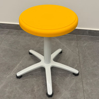 Modernaluminum Alloyyyellow Chaise expérimentale fixe Siège d'étudiant anti-corrosion Banc expérimental PP Laboratoire de meubles