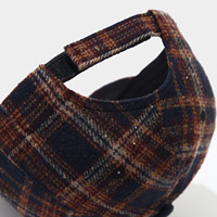 Casquette de baseball vintage à carreaux pour l'automne et l'hiver, unisexe, décontractée, chaude, style confortable pour hommes et femmes, tendance