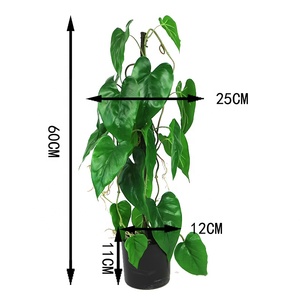 <span class=keywords><strong>Albero</strong></span> di Anthurium Artificiale di Alta Qualità, 60 cm, con Vaso per Decorazione del Soggiorno - Product Image 2