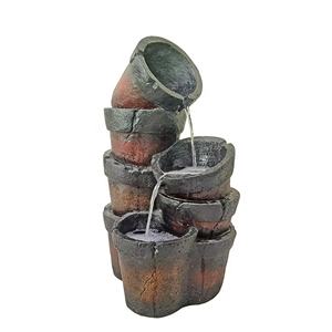 <span class=keywords><strong>Fontaine</strong></span> d'eau extérieure en résine décorative de jardin avec éclairage LED, étanche, au design moderne, autoportante pour cour ou <span class=keywords><strong>balcon</strong></span> - Product Image 3