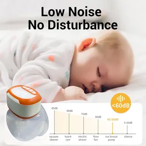 Customised Handfree Portable BPA Free Silicone Wearable Breast Pump Low Noise Painless Longest Battery Electric Pumps
