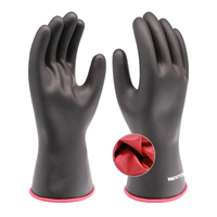 Gants de travail isolés en latex MaxiTough de 10,5 pouces, sans poudre, antidérapants, avec grip sur les doigts, manchette longue, gants de sécurité robustes