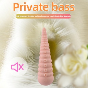Al por mayor: Vibrador de silicona con forma de tentáculo de pez simulado, productos para adultos para hombres y mujeres, tapón anal suave para uso en el patio trasero. - Product Image 4