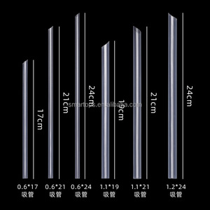 Atops 6mm 8mm 9mm 11mm 12mm PP rõ ràng nhựa rơm PP rõ ràng uống ống hút nhựa dày ống hút - Product Image 2