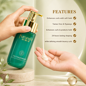 Crème à boucles au collagène Furunshi, boucles parfaites de salon, anti-frisottis, contrôle des frisottis, maintien doux, nourrit les cheveux secs, parfum longue durée - Product Image 5