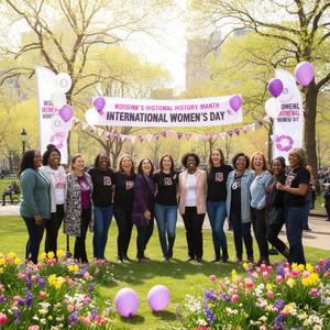 T-shirt da donna con icona femminista, manica corta, 100% cotone, stampa floreale, girocollo, casual, primavera estate, Giornata Internazionale della Donna - Product Image 2