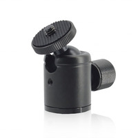 Großhandel Kamera Gimbal DSLR Hot Shoe Mount Kopf Mini 360 Grad Rotation Kugelkopf und Stativ Ein beins tativ Flash Led Light