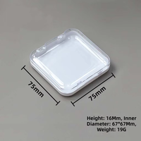 Haut de gamme clair acrylique carré presse sur ongles boîte d'emballage vide couvercle rabattable cadeau ongles conseils conception artificielle montrer boîte d'affichage