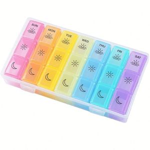 กล่องใส่ยา 7 วัน สำหรับวิตามินและน้ำมันปลา 4 ครั้งต่อวัน สีรุ้ง แบบกำหนดเองได้ - Product Image 1