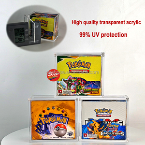 SHP UV protéger anglais Tcg <span class=keywords><strong>pokemon</strong></span> cartes Booster boîte jeu de cartes acrylique vitrine pour diamant et perle Base ensemble Booster boîte - Product Image 6