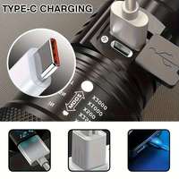 Mini lampe torche LED tactique ABS P50, torche super lumineuse EDC pour la pêche nocturne