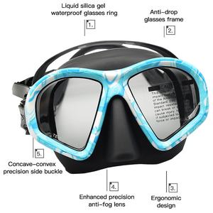Máscara y <span class=keywords><strong>gafas</strong></span> de <span class=keywords><strong>buceo</strong></span> de silicona antivaho profesional Nuevo equipo gratuito para hombres y mujeres Dropshipping - Product Image 4