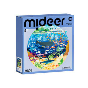 Mideer 360 °   Rompecabezas Panorámico Mágico del Océano, Rompecabezas Educativo Redondo con Animales del Espacio y del Océano, Juguete de Aprendizaje STEM - Product Image 1