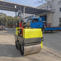 Rouleau compresseur routier de 0,5 à 0,6 tonne, mini-rouleau vibratoire à double tambour, à moteur diesel, pour asphalte, à conducteur marchant