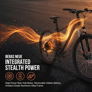 Vélo de montagne électrique sportif 250W du Canada avec moteur de moyeu arrière, batterie au lithium, cadre en aluminium sans balais, étanche, pour livraison de repas - Product Image 2