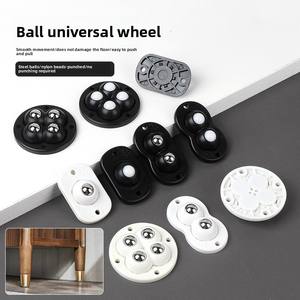 <span class=keywords><strong>Mini</strong></span> <span class=keywords><strong>roulettes</strong></span> <span class=keywords><strong>adhésives</strong></span> sans perçage, design moderne, roulement à billes en nylon pour mobilier de bureau, poubelle universelle, boîte de rangement en PP - Product Image 1