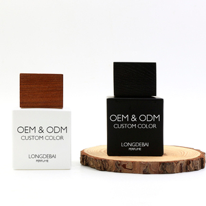 Wholesale Luxury Perfume Glass Bottle <b>Empty</b> Crimp Wooden Cap Spray Clear Square 30ML 50ML 100ML Perfume Bottle with <b>Gift</b> <b>Box</b> - Product Image 5