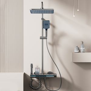 Système de douche cascade à double poignée très vendu, système de douche de spa à effet pluie pour salle de bain, kits de système de douche avec noyau de valve en céramique, jet de pulvérisation - Product Image 5