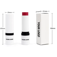 Bâton de fard à joues crème végétalienne de logo personnalisé de joue de blush imperméable d'OEM avec la marque privée de bâton de blush de brosse