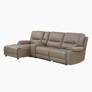 Sofá Esquinero en Forma de L Eléctrico Reclinable para Salón Residencial con Asiento Acolchado y Caja de Almacenamiento Integrada, Adquisición Directa de Fábrica - Product Image 3
