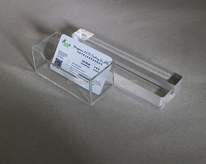 Porta carte nome promozionale ufficio chiaro Plexiglass acrilico Desktop porta-nome scatola porta-carta di lusso lucido porta-carta - Product Image 1