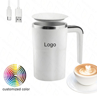 Tasse à café électrique à agitation magnétique automatique Intelligent 304 affichage de la température en acier inoxydable couvercle rechargeable pour thé Matcha