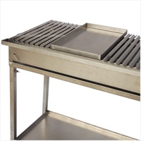 Barbecue argentin à charbon de bois réglable en hauteur avec chariot