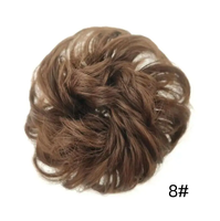 Extensiones de Cabello Sintético con Ondas Naturales, Coleteros Elásticos, Moños, Peinados en Forma de Donut para Niñas