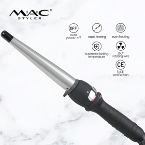 <span class=keywords><strong>Rizador</strong></span> de Pelo <span class=keywords><strong>Cónico</strong></span> de Cerámica <span class=keywords><strong>Profesional</strong></span>, Eléctrico, Temperatura Ajustable 200°C, Calentamiento Rápido, para Salón y Uso Doméstico - Product Image 4