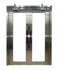 Thép không gỉ bên ngoài đôi chống cháy cửa an Ninh với gần hơn - Product Image 4