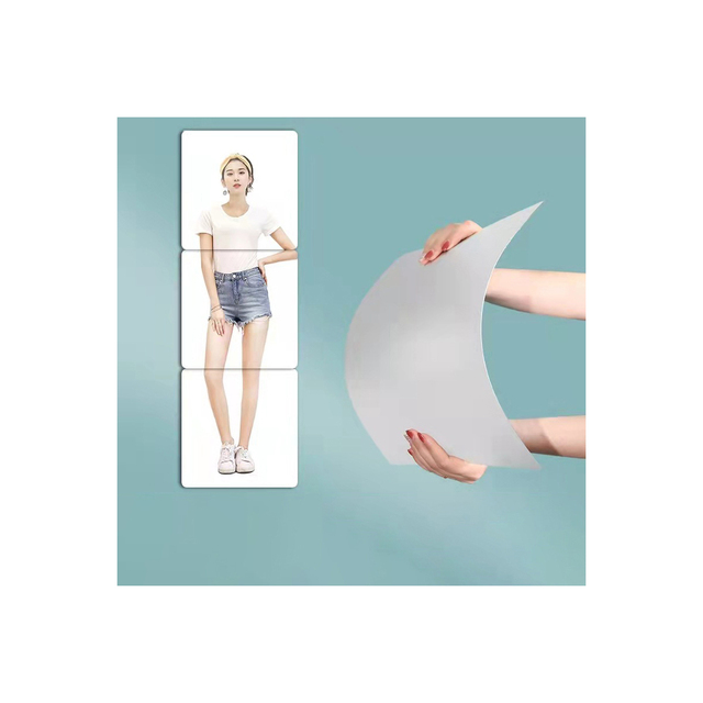 Custom Flexible Mirror Sheet Self Adhesive Removable Mirror Sticker for Home Decor