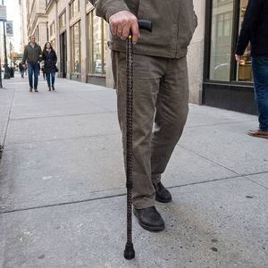 Stainless Steel Telescopic <b>Walking</b> <b>Stick</b> Adjustable Anti Slip Rubber Tip For Elderly Outdoor Use - Product Image 3
