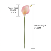 Premium Mini Künstliche Calla-Lilien-Stiele, Mehrfarbige Kunstblumen für Hochzeitssträuße, Heimdekoration und Party-Arrangements