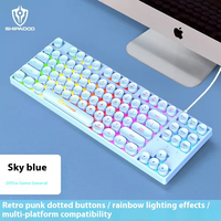 Clavier de jeu personnalisé K87 en langues allemande, française, espagnole, arabe, AZERTY - Clavier français, espagnol, arabe, allemand