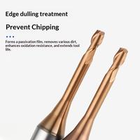 Alat CNC Baja Diameter Kecil untuk Alur Dalam, End Mill Baja Tungsten 56 Derajat Tahan Aus, Karbida
