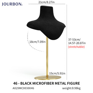 Jourbon nhung hiển thị đồ trang sức đứng sợi nhỏ Cửa hàng đồ nội thất cổ đứng Set cho đồ trang sức <span class=keywords><strong>container</strong></span> - Product Image 3